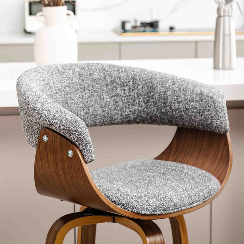 Tabouret de bar Tavar, Gris foncé, Tabouret de comptoir (siège d'une hauteur de 24,2
