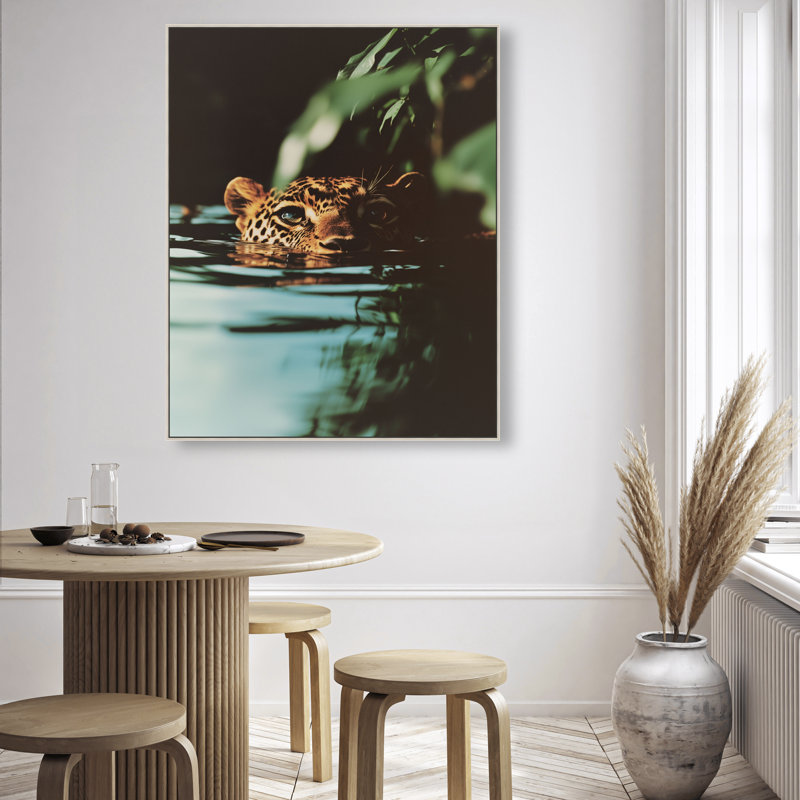 Jungle Watcher II Print by Oliver Gal, 37"H x 46"W, Silver Floater Frame