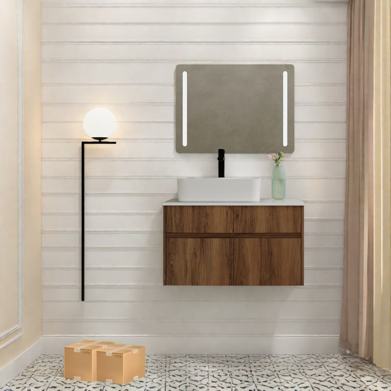 Meuble-lavabo moderne de 32 po avec rangement