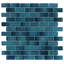 Splash 1X2 Polished Glass Mosaic Tile-369948984