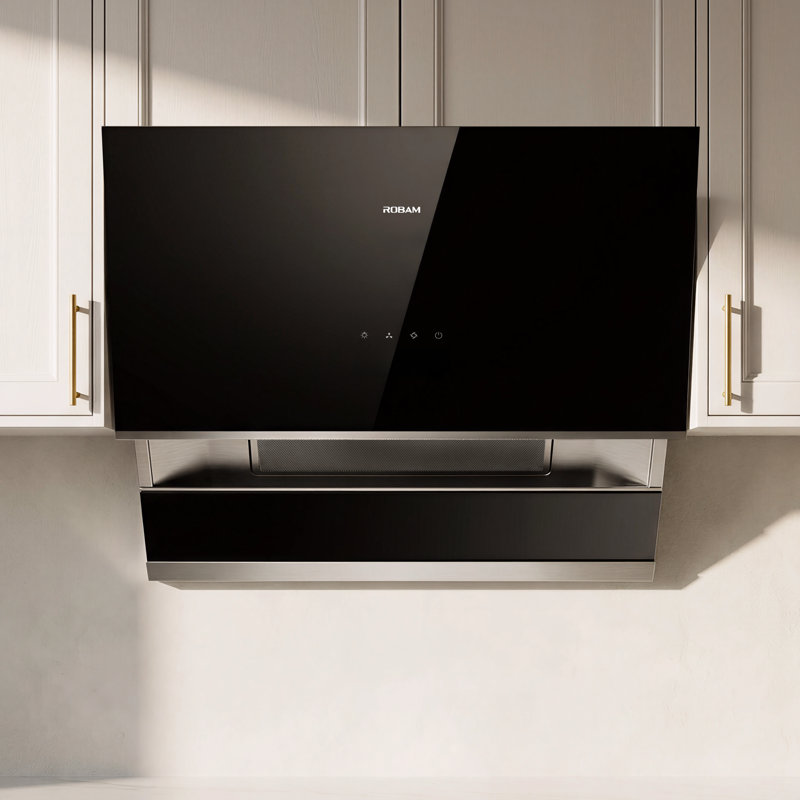 ROBAM R-Max Series 30" Under Cabinet/Wall Mount Range Hood - 850 CFM，Touch Control, LED Light，Black Tempered Glass