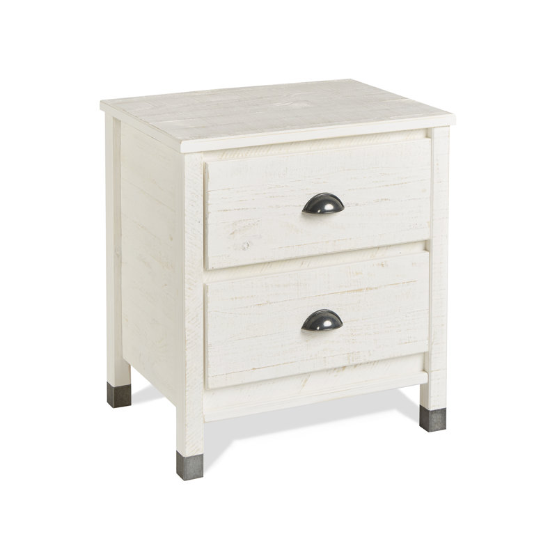 Altamirano 22.5'' W Solid Wood Nightstand, Shabby White