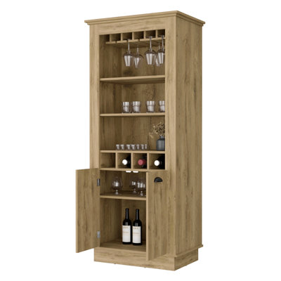 Armoire de finition avec support à vin et options de présentation
