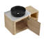 Meuble-lavabo mural 36 po avec lavabo d'art en céramique, tablettes de rangement et porte à fermeture en douceur pour salles de bain modernes