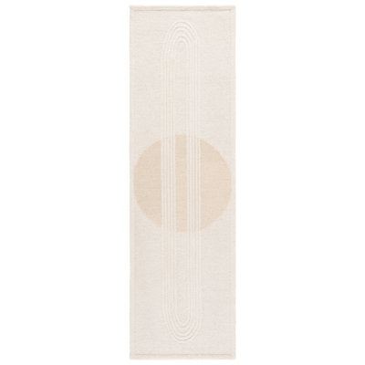 Lockney Rodeo Drive Hand Tufted Wool/Cotton Abstract Rug in Beige/Ivory