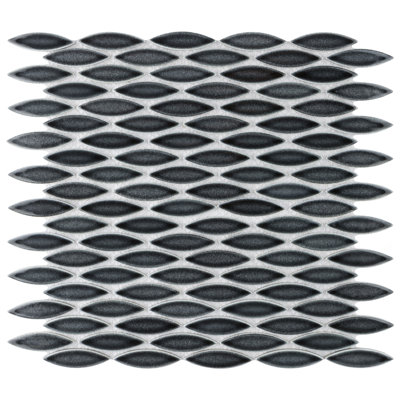 Pescado 0.69" x 2.44" Porcelain Fish Scale Mosaic Wall & Floor Tile