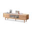 Blanc / pierre Burlywood + bois massif + meuble télé en verre-108647400