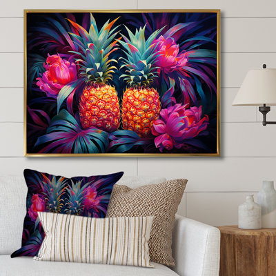 Nectar néon ananas sur toile