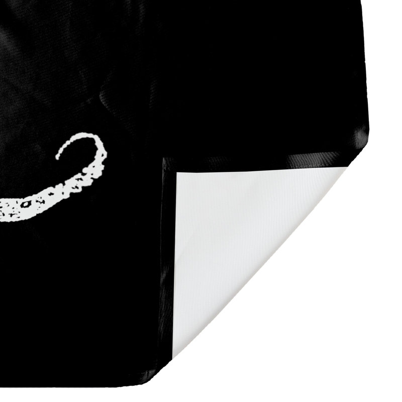 Rideau de douche simple Pacheco, Noir / Blanc