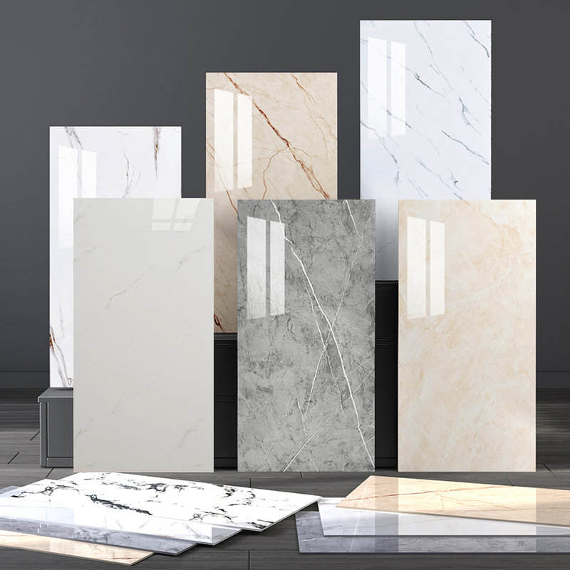 Deivids Peel and Stick Marble Wall Tile, Black