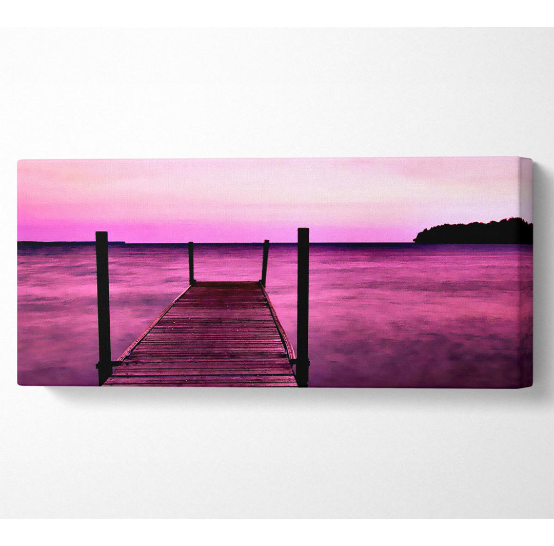 Pink Pier Paradise - Kunstdrucke auf Leinwand - Wrapped Canvas