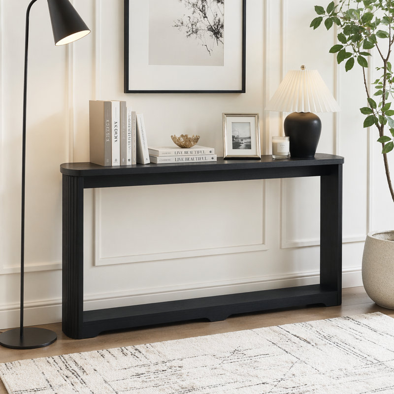 70.1"  Console Table, Black
