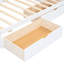 Lit de jour blanc avec rangement et connexions - pour une chambre à coucher confortable avec tiroirs et décoration durable