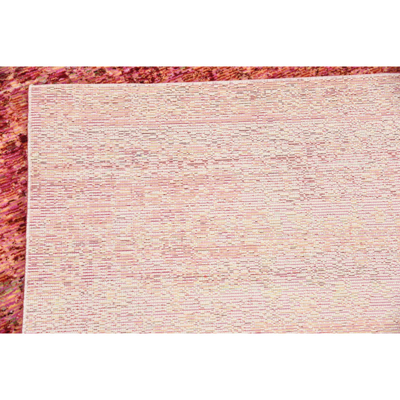 Tapis multicolore à motif abstrait Glasser, Carré 8 pi