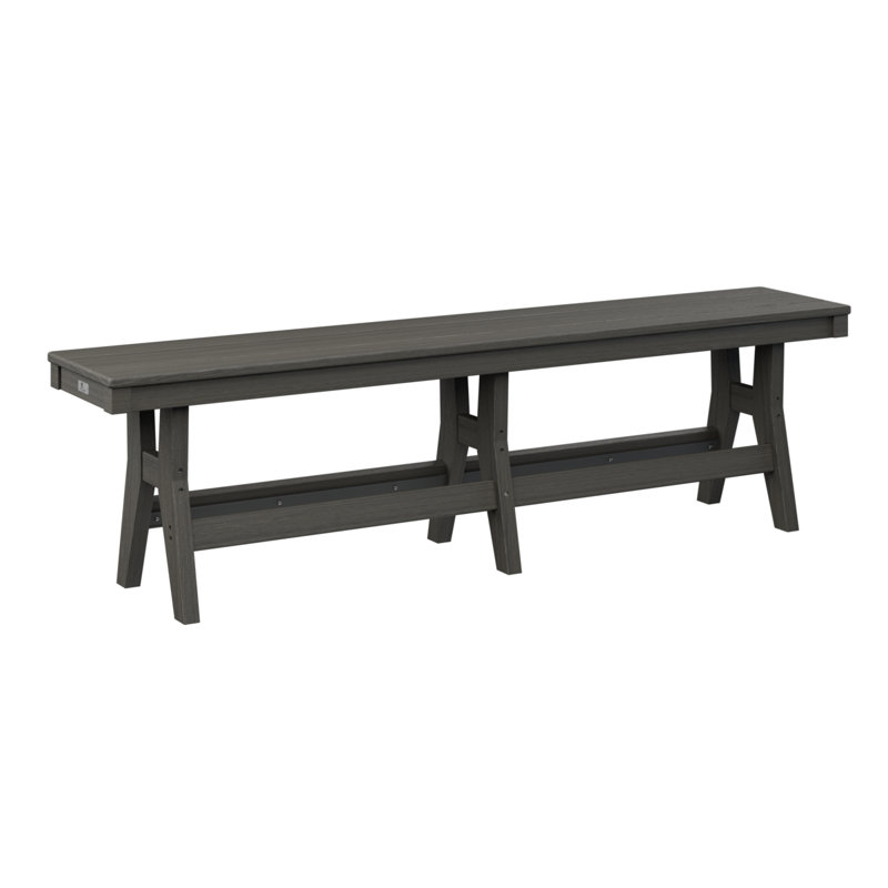 Banc de comptoir d'extérieur régulier Harbor, H 18 po x l 66 po x P 12,5 po, Gris côtier