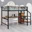 Lit mezzanine en métal avec bureau-2122844899