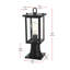 Lampadaire d'extérieur 6 pouces noir Mershon