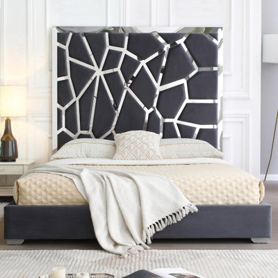 Upholstered Metal Platform Bed