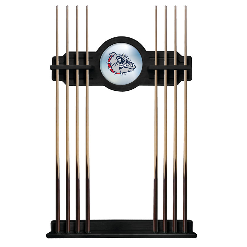 Holland Bar Stool Wood Pool Cue Rack, Black, Gonzaga Bulldogs