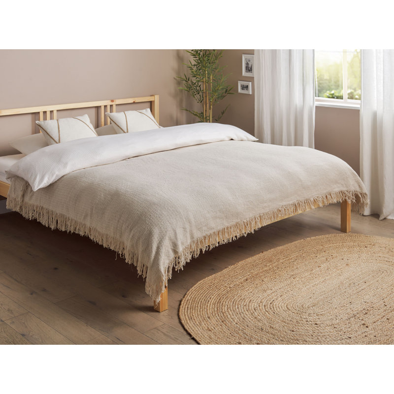 YERBENT Cotton No Pattern Bedspread, Grey