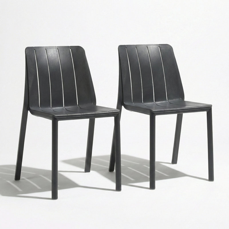 Stacking Patio Dining Armchair, Anthracite