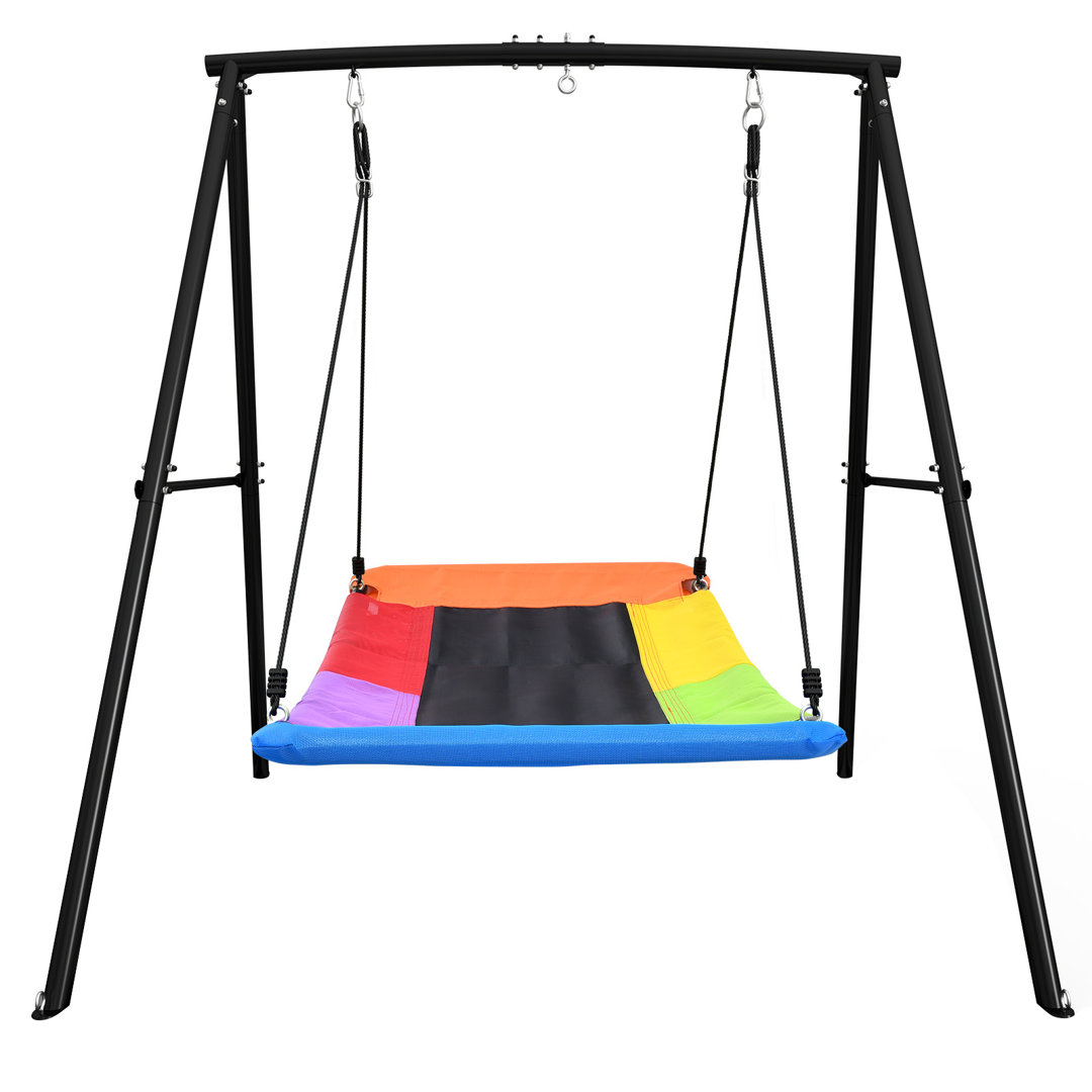 Metal Swing set with 60" Swing Klo Kick