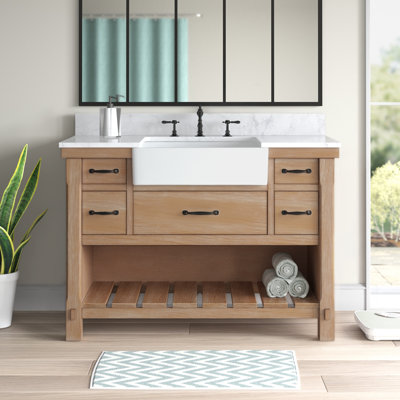Villareal 48'' Single Bathroom Vanity with Engineered Stone Top