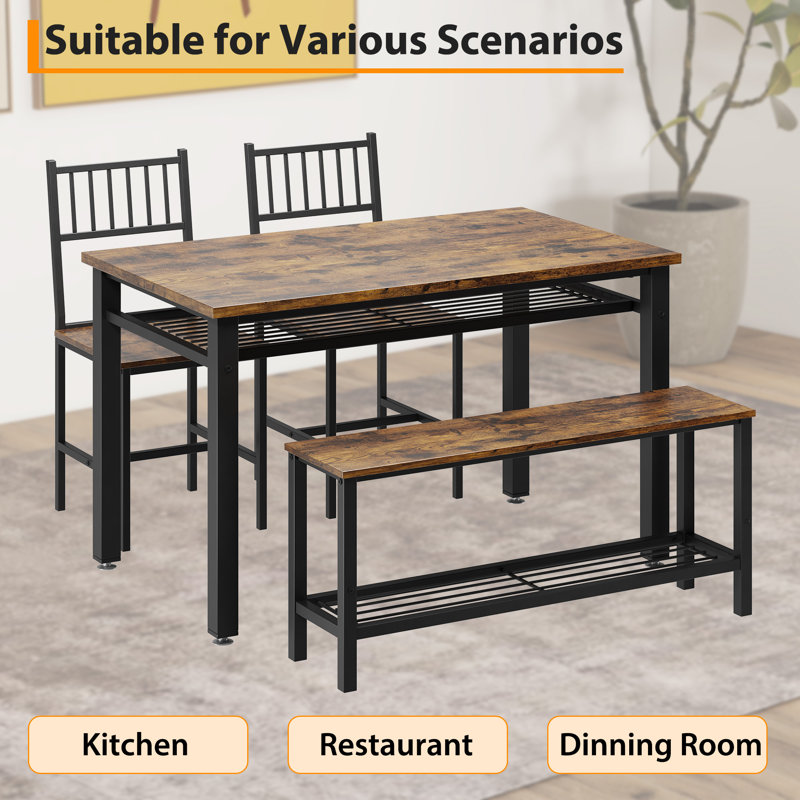 4 - Person Dining Set, Brown