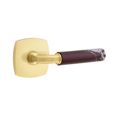 Mortaise intérieure Select Select avec rosette urbaine et tige en T, marbre Rosso Levanto