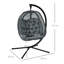 Spafford Hanging Swing Chair w/ Thick Cushion, Patio Chair, Dark Grey