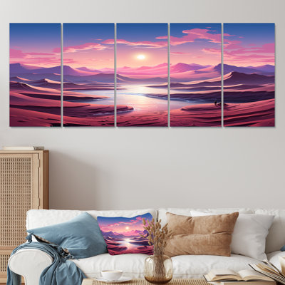 «Space Desert Dreamscape», ensemble d'art mural 5 pièces