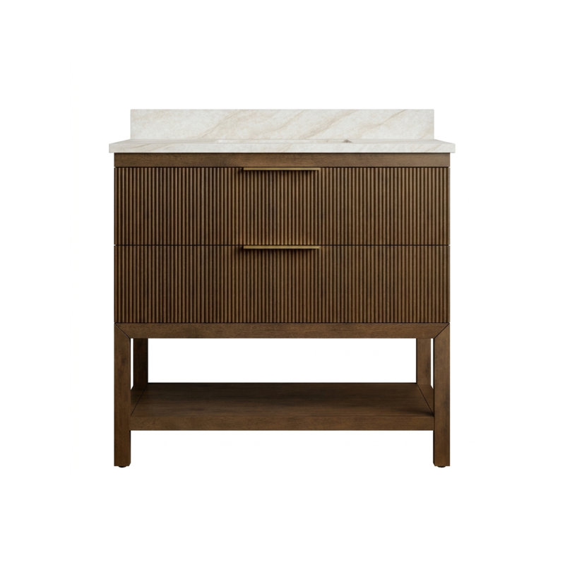 Comptoir de meuble-lavabo en noyer riche 36 po x P 22 po Bristowe, Rich Walnut, 36, Sarena