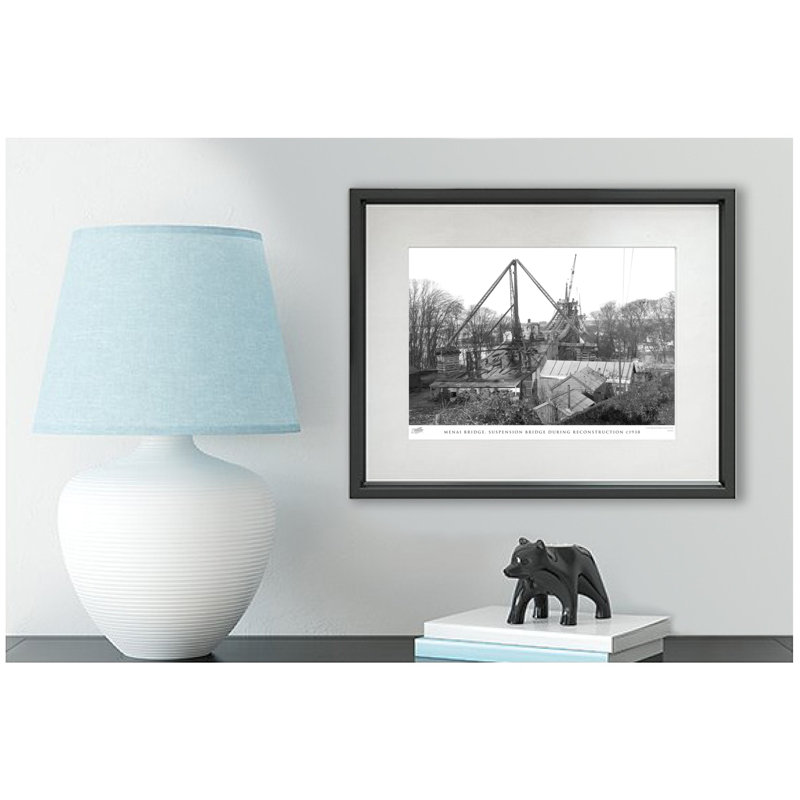 Menai Bridge, Suspension Bridge During Reconstruction C1938 by Francis Frith - Single Picture Frame Print