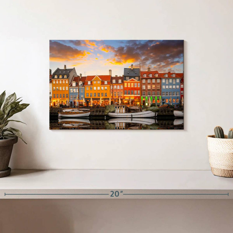 Nicci illuminé le canal de Nyhavn, H 8 po x l 12 po