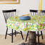 Red Barrel Studio®, motif floral citron européen, tissu imprimé en polyester, jaune, rond de 60 pouces, peut accueillir 4 à 6 personnes, nappes-750982089