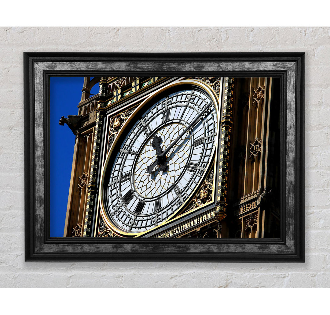 Big Ben Gesicht Gerahmter Druck