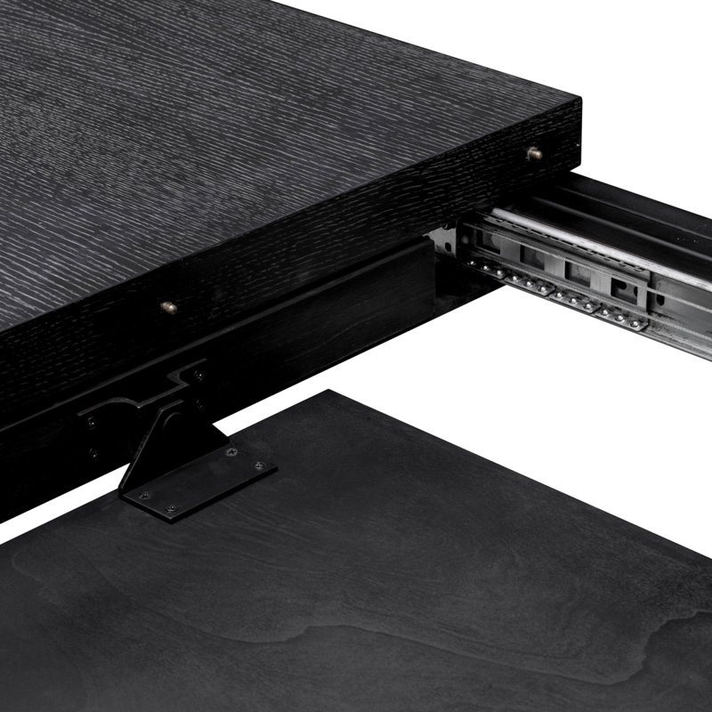 Dining Table, 31.5" H x 122.05" L x 39.37" W, Charcoal Gray Oak