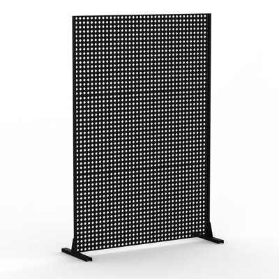 Paravent d'intimité extérieur/intérieur - Acier galvanisé 123,6 cm (L) x 40,5 cm (l) x 181 cm (H) - Design losange décoratif et stable pour terrasse et jardin - Revêtement antirouille