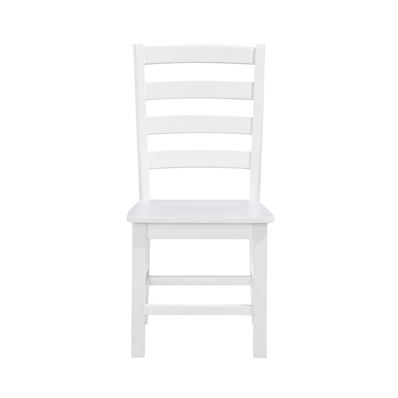 Ensemble de 2 chaises d'appoint en bois de style contemporain, Blanc