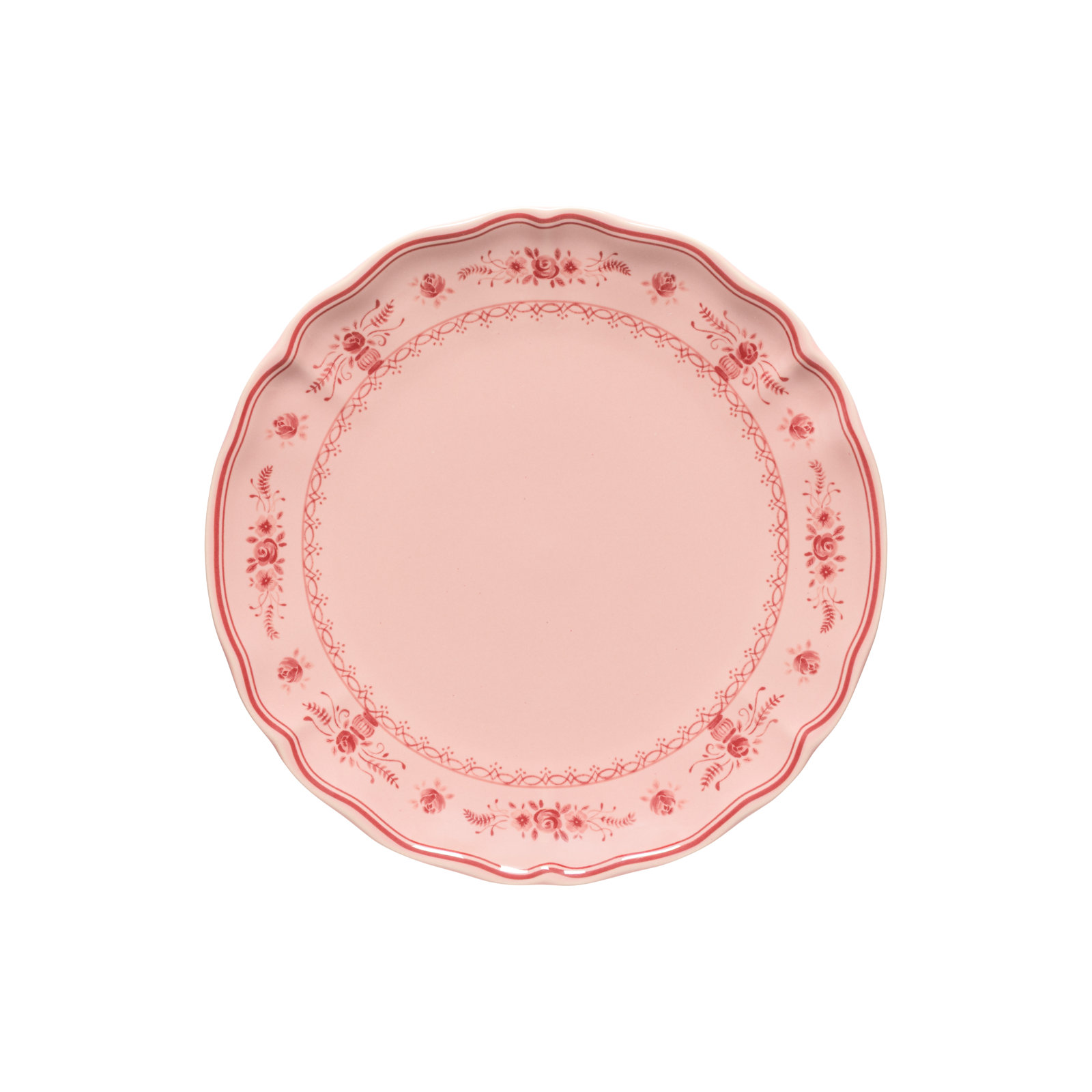 Vila Dinner Plates, Pink/Red