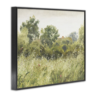 Vintage Trees And Fields Framed Giclee, design by Leah Straatsma