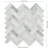 White Etherea Herringbone 12 in. x 12 in. Glass Stone Metal Blend Mosaic Wall Tile