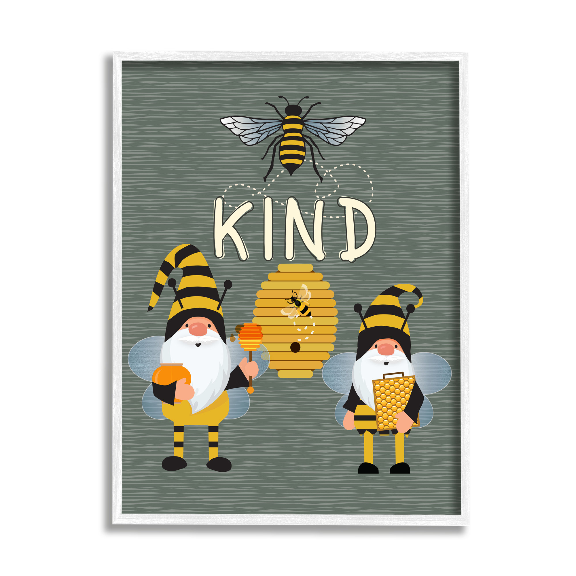 https://assets.wfcdn.com/im/64194102/compr-r85/2064/206483140/clever-be-kind-garden-gnomes-bumble-bees-buzzing-on-canvas-by-linda-birtel-print.jpg