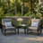 3-Piece Metal Frame Outdoor Conversation Set with Thick Cushions