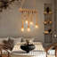Lustre en rotin 6 lumières Abishanth