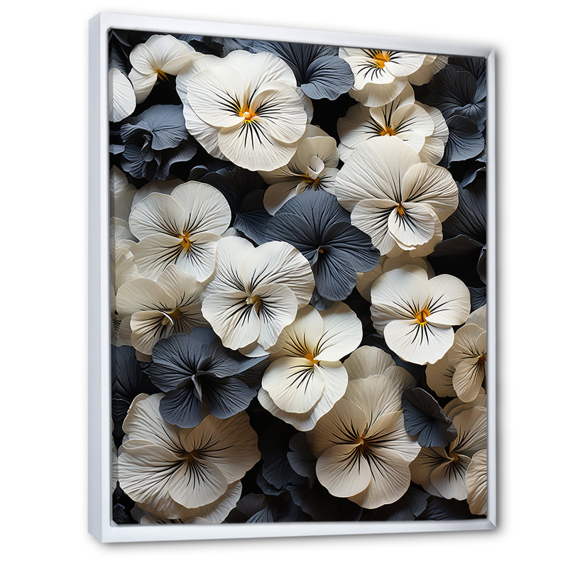 Blanc et harmonie de la pensée arrière, Cadre flottant blanc, H 20 po x l 12 po x P 1 po