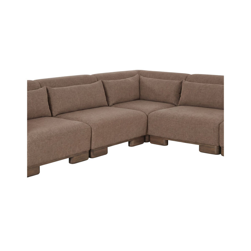 Canapé modulaire June Lounge brun foncé, 30" H x 115" W x 75" D, Brown