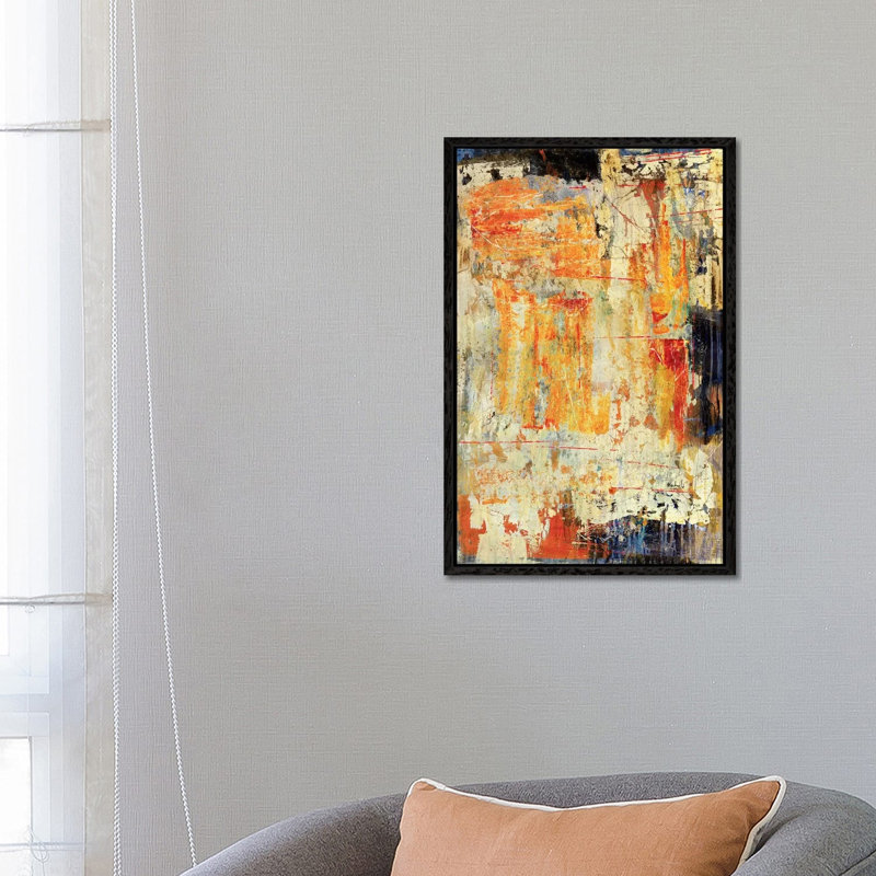 Jaipur - Painting on Canvas, 66.04 cm H x 45.72 cm W, Black Framed