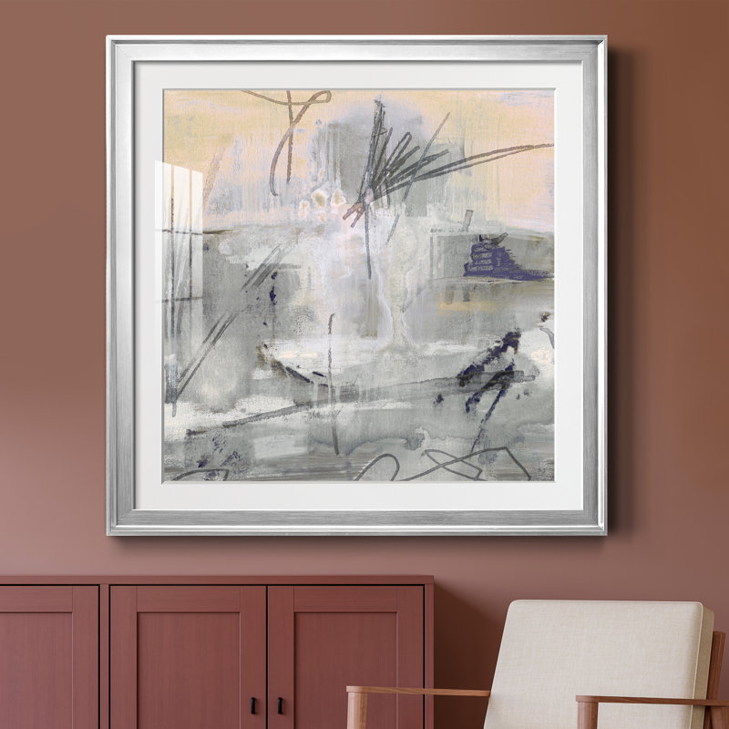 Southeast I - peinture encadrée, Cadre argenté, H 26,5 po x l 26,5 po x P 1,5 po