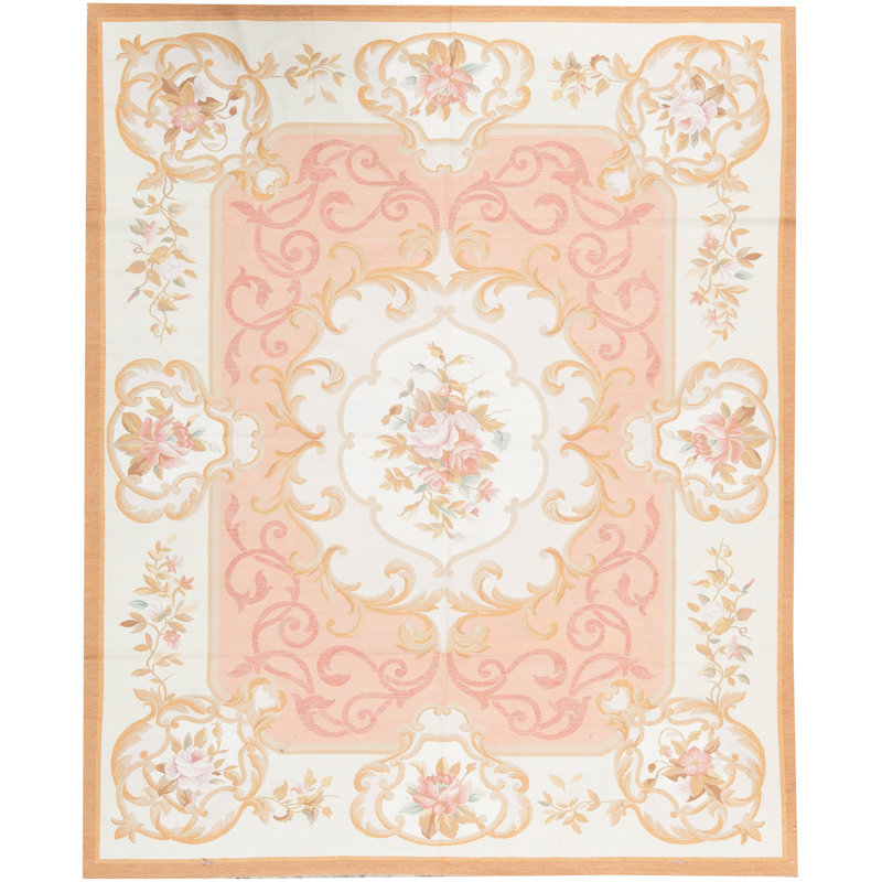 Tapis beige noué à la main de haute qualité
